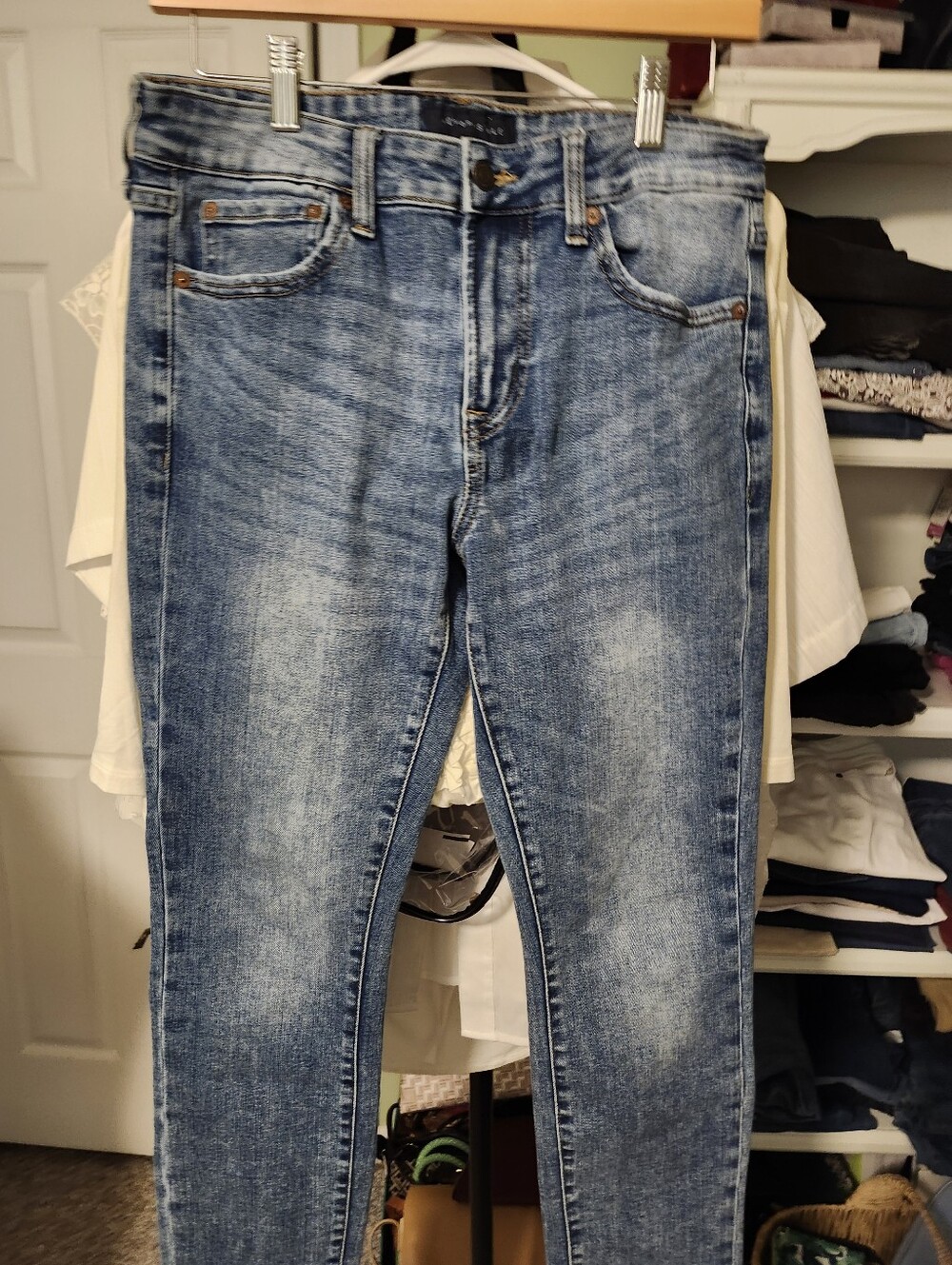 Women's Blue Washed Slim Jeans